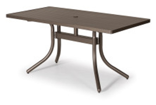 Telescope Casual Aluminum Slat Top 30" x 60" Dining Table