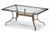 Telescope Casual Glass Top 42" x 68" Rectangular Dining Table with hole and Ogee Rim