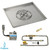 American Fireglass 36" Square Stainless Steel Drop-In Pan with S.I.T. System (18" Ring) - Natural Gas