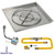 American Fireglass 30" Square Drop-In Pan with High-Capacity S.I.T. System (24" Ring) - Natural Gas