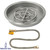 American Fireglass 19" Round Drop-In Pan with Match Light Kit (12" Fire Pit Ring) - Natural Gas