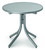Telescope Casual Embossed Aluminum Top 30" Round Balcony Table without hole