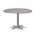 Telescope Casual Embossed Aluminum Top Table 42" Round Dining Height Pedestal Table w/ hole