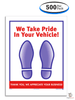 Red, White and Blue Footprint - Paper Floor Mats (500 per box) (2 Color Footprint Mat)