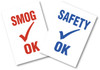 Static Cling Inspection Sticker - SAFETY OK or SMOG OK (100 per pack)