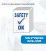Static Cling Inspection Sticker - SAFETY OK or SMOG OK (100 per pack) - Quantity