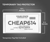 Temporary Tag Hard Plastic Protector Sleeves (100 Pack)