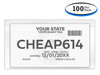 Temporary Tag Hard Plastic Protector Sleeves (100 Pack)