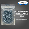 Professional License Plate Screws - Slotted Hex Head - American #14 x 3/4" (100 Pack) - Convenient Resealable Bag
