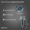 Measurement Card for 6 mm x 16 mm License Plate Screw