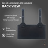 Rubber Demo License Plate Holder - Back View