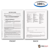 1-Part Self-Adhesive Buyers Guide - As Is / Warranty With Lines (100 per pack) - Front and Back