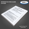 Interior Buyers Guide Window Stickers - As Is / Warranty - No Lines (100 Pack)