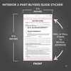 2-Part Buyers Guide Form - Adhesive Tape - As Is / Warranty (100 Pack) - Measurement