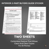 2-Part Buyers Guide Form - Adhesive Tape - As Is / Warranty (100 Pack) -  Carbonless