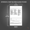 2-Part Buyers Guide Form - Adhesive Tape - As Is / Warranty (100 Pack) -  Measurement