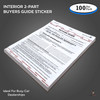 2-Part Buyers Guide Form - Adhesive Tape - As Is / Warranty (100 Pack)