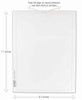 Interior Plain White Addendum Window Stickers - Adhesive - 8-1/2" x 11" (250 per pack) - Measurement