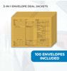3-in-1 Deal Envelope Deal Jackets (100 per pack) - 100 Envelopes Included