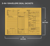 3-in-1 Deal Envelope Deal Jackets (100 per pack) - Measurements