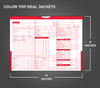Printed Color Top Deal Envelopes Deal Jackets - Red, Blue, Green, Black (100 shrink wrapped) - Measurements