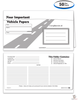 Vehicle Paper Wallets Document Holders (Black Ink) (50 per pack)