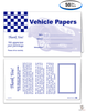 Vehicle Paper Wallets Document Holders (Blue Ink) (50 per pack)