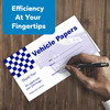 Vehicle Paper Wallets Document Holders (Blue Ink) (50 per pack)