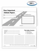 Vehicle Paper Wallet Document Holders (Black Ink) (50 per pack)