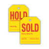Jumbo Mirror Hang Tags (SOLD / HOLD) (Yellow) (Form # 280-SH) (50 per pack)