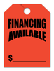 Fluorescent Jumbo Mirror Hang Tags (FINANCING AVAILABLE) (4 color options) (50 per pack) - Orange