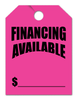 Fluorescent Jumbo Mirror Hang Tags (FINANCING AVAILABLE) (4 color options) (50 per pack) - Pink