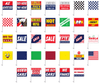 Clip-On Car Window Flags - Standard Flags (1 per pack)
