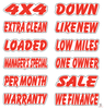 A-Peel Slogan Cut-Out Window Stickers - Red (12 per pack)