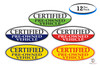 Certified Pre-Owned Vehicle Oval Window Stickers (12 Pack)