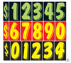 Advertising Number Window Stickers (7.5" Tall) (Various Colors) (12 per pack)