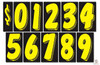 Advertising Number Window Stickers (7.5" Tall) (Yellow & Black) (12 per pack)