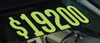 Advertising Number Window Stickers (9-1/2" Fluorescent Green and Black) (12 per pack)