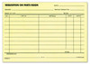 Parts Requisition Form (1-part, canary) (Form #27) (100 per pad)