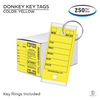 Donkey Key Tags  (Self-Laminated Protection) (250 Per Box with Metal Rings)