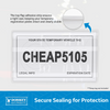 License Plate Temporary Tag Plastic Bags with Adhesive (100 Per Pack) - Secure Sealing for Protection
