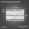 License Plate Temporary Tag Plastic Bags with Adhesive (100 Per Pack) - Measurement