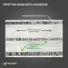 License Plate Temporary Tag Plastic Bags with Adhesive (100 Per Pack) - Adhesive Strips