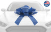 Blue 30" Giant Car Bow with Supreme Hold Suction Cup - Non Magnetic - Won't Scratch & Keeps a Better Hold