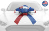 Red, White and Blue Patriotic 30" Giant Car Bow with Supreme Hold Suction Cup - Non Magnetic - Won't Scratch & Keeps a Better Hold