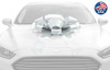 White 30" Giant Car Bow with Supreme Hold Suction Cup - Non Magnetic - Won't Scratch & Keeps a Better Hold