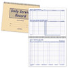 Daily Service Record Book For Service Appointments (50 sheets)