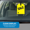 Fluorescent Jumbo Mirror Hang Tags (SALE) (Multi-Color: Green, Orange, Pink, Yellow) (40 pack) - Clear Display