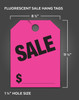 Fluorescent Jumbo Mirror Hang Tags (SALE) (Multi-Color: Green, Orange, Pink, Yellow) (40 pack) - Measurements