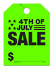 4th Of July Sale - Fluorescent Jumbo Mirror Hang Tags - 5 Color Options (50 per pack) (Green)
